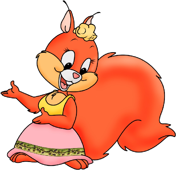 Red Cartoon Squirrel Images - Squirrel Vattoon (600x600)