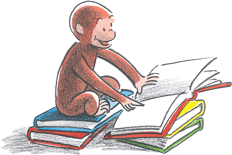 Curious George Reading - Curious George's Day At School [book] (800x535)