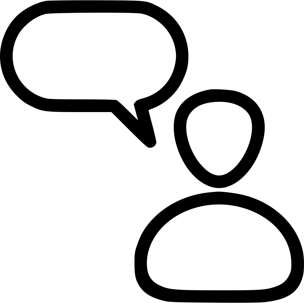Person Speaking Comments - Person Speaking Icon (980x976)