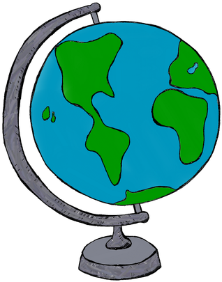 Attention World Travelers - Clipart Of A Globe (344x427)