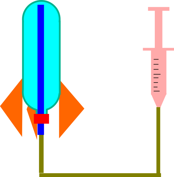 Soda Rocket Clip Art At Clker - Bottle Rocket Clipart (588x598)