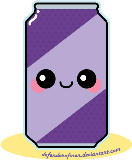 Kawaii Soda By Defenderofmen - Kawaii Soda Can Net (500x605)
