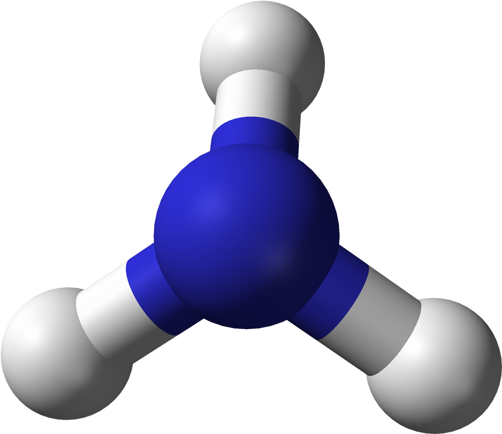 Http - //upload - Wikimedia - 3d Balls B - 3d Model Of Ammonia Molecule (1100x965)