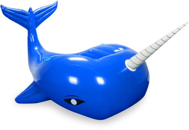 Custom Water Giant Pool Float Toy Inflatable Pink Flamingo - Inflatable Narwhal (760x644)