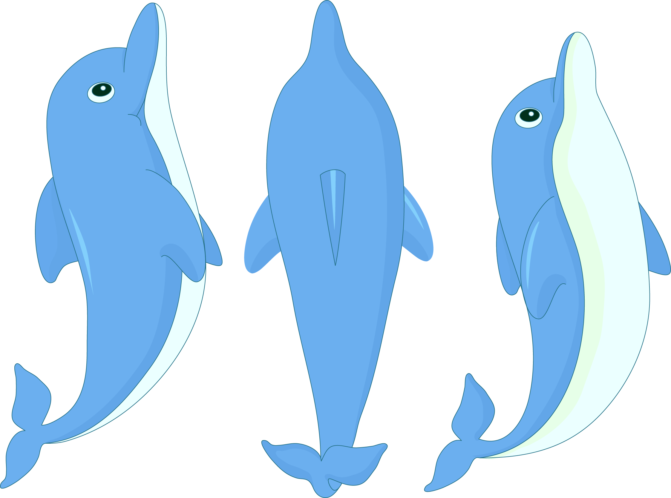 Dolphin Cartoon Clip Art - Dolphin Cartoon Clip Art (2246x1668)