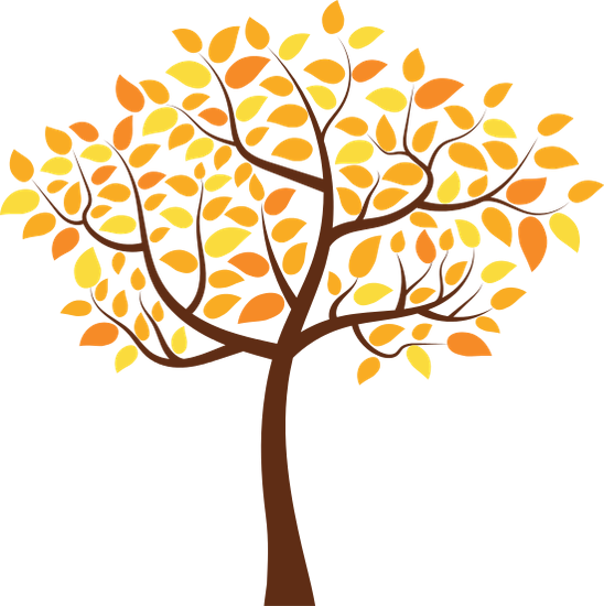 Fall Tree - Baby Announcement (548x550)