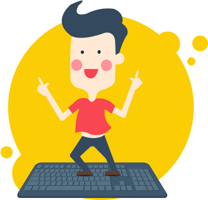 Computer Keyboard Cartoon Illustration - Cartoon (640x1008)