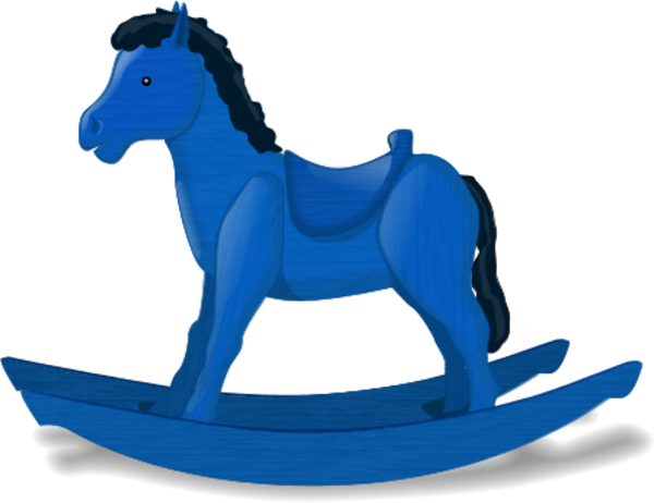 Rocking Horse Vector Clip Art - Rocking Horse Clip Art (600x462)