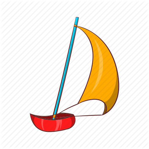 Cartoon, Sail, Sailboat, Ship, Sign, Yacht, Yachting - Yacht Cartoon (512x512)