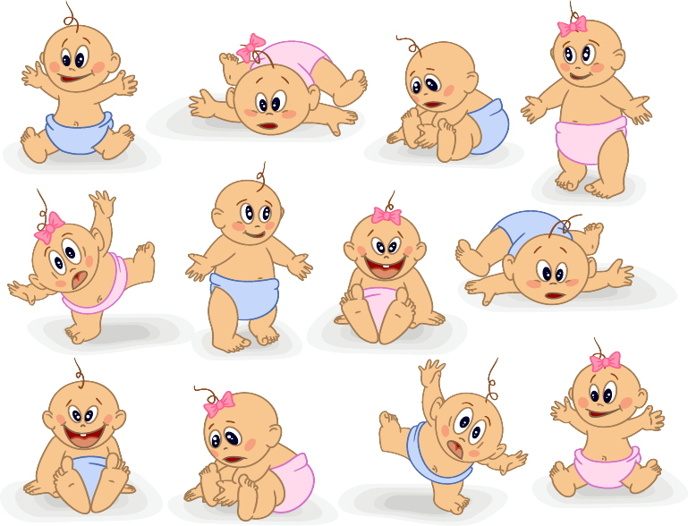 Clip Art Group Of Babies Clipart Kid - Babies Clip Art (769x588)