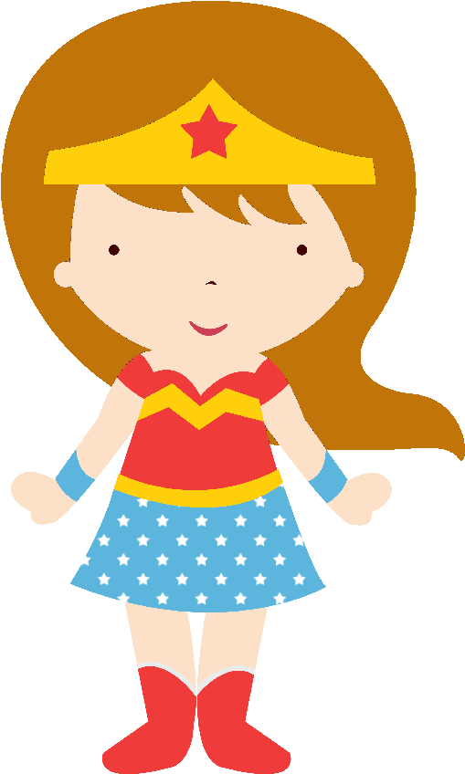 Wonder Woman Baby Clipart - Cute Wonder Woman Png (643x900)