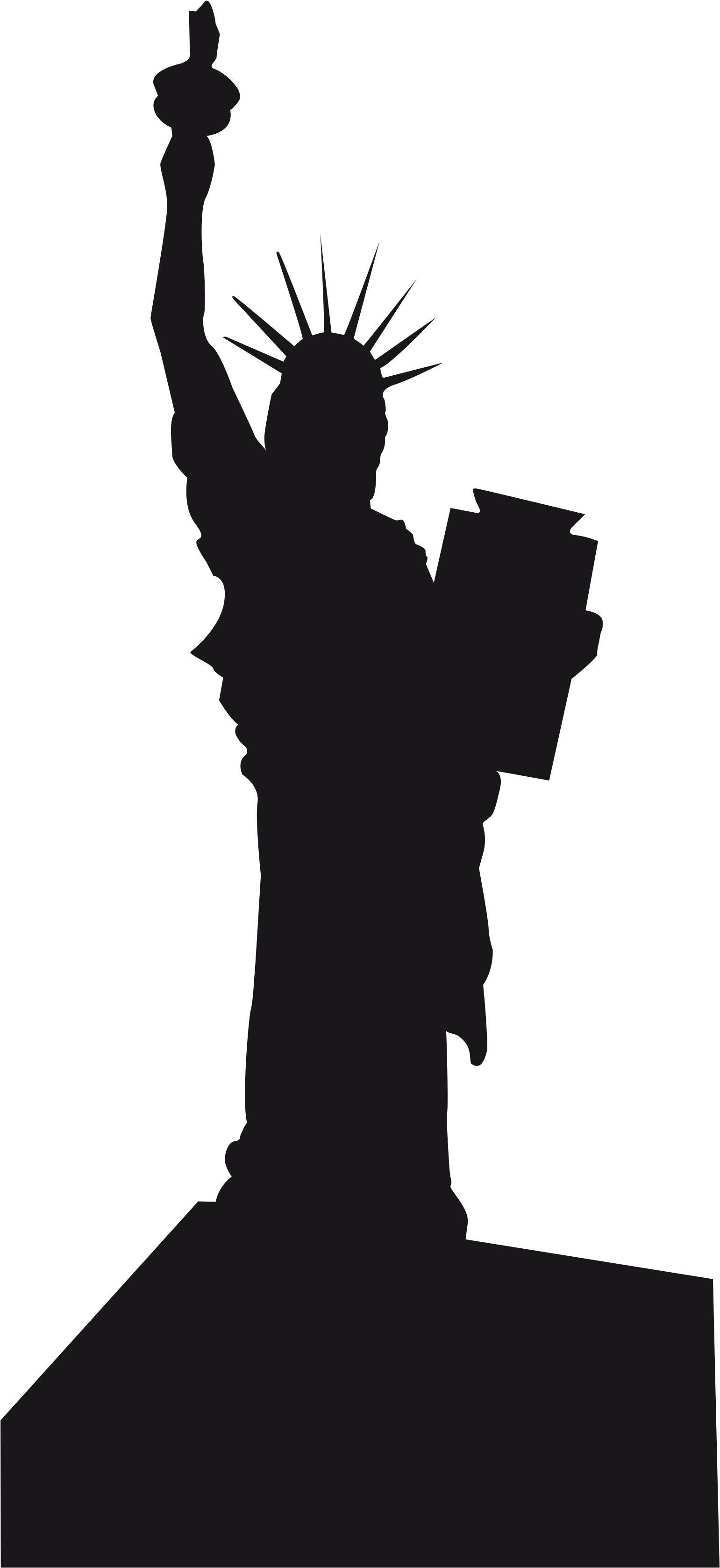 Open - Silhouette Of Statue Of Liberty (2000x3435)
