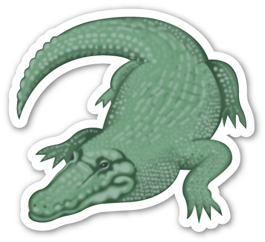 Crocodile - Crocodile Emoji Tattoo (529x482)