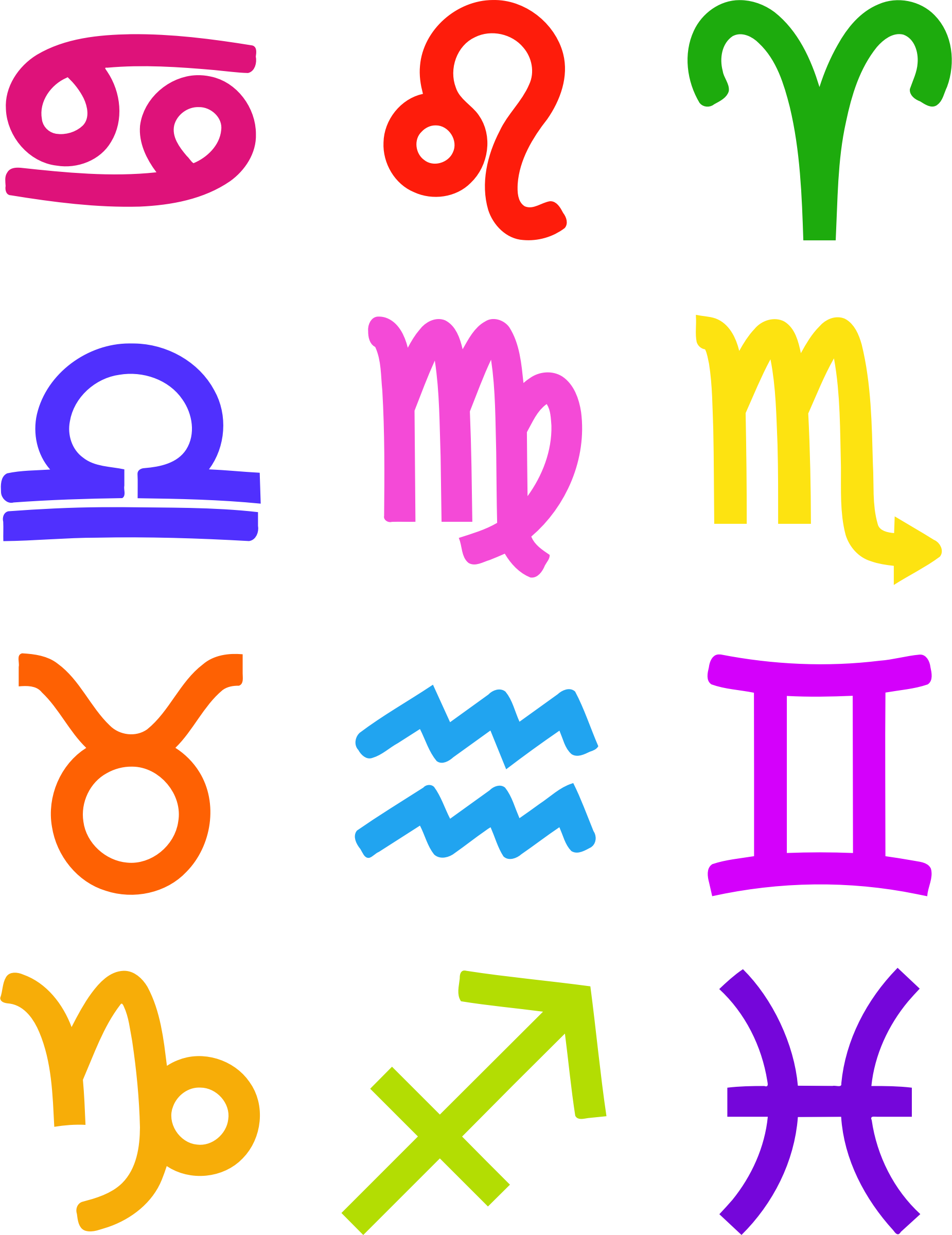 Big Image - Zodiac Symbols (1850x2400)