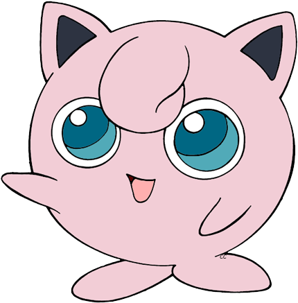And Clipped By Cartoon Clipart - Jigglypuff Pokemon Clipart (435x447)