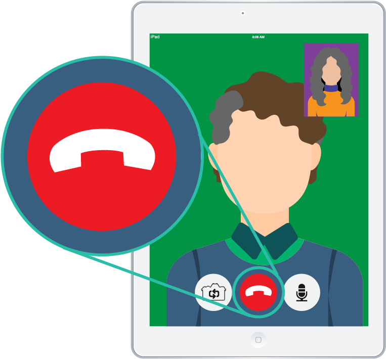 Ending A Call - Facetime (1100x801)