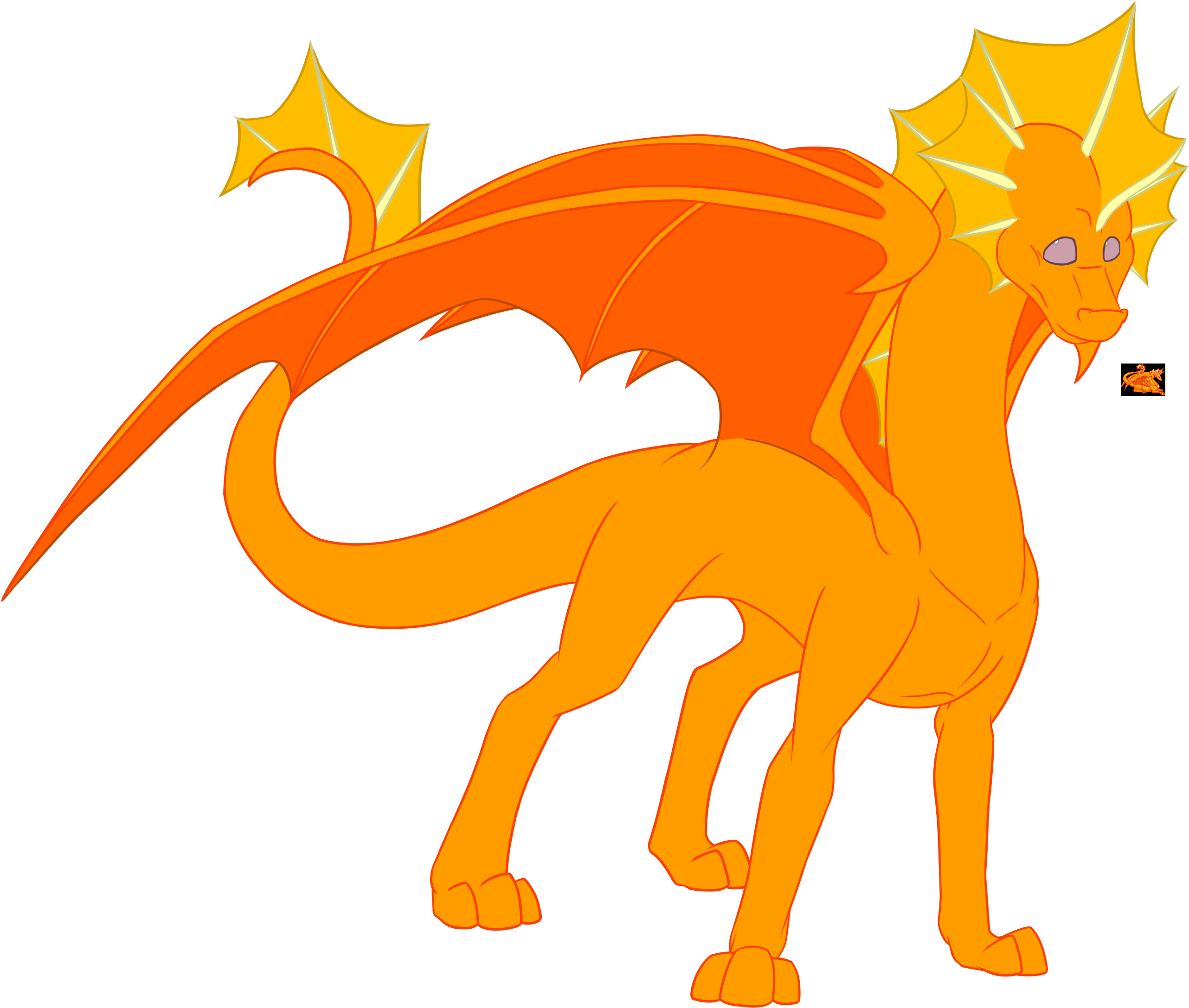 Dragoncave- Magi Dragon By Redthegamr - Cartoon (2722x2255)