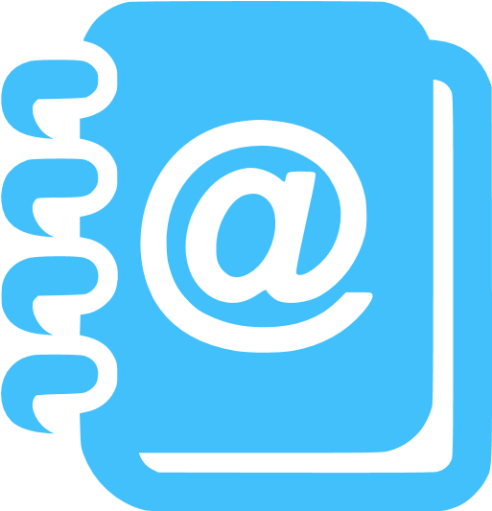 Caribbean Blue Address Book Icon - Address Book Icon (512x512)