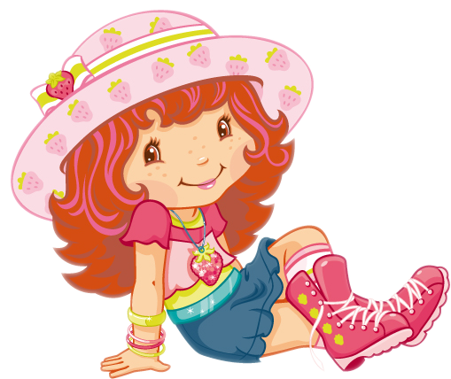 Charlotte Aux Fraises Posant Assise - Charlotte Aux Fraises Dessin Animé (509x428)