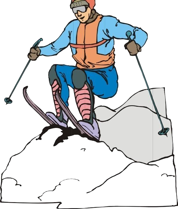 Skiing Sport Clip Art - Skiing Sport Clip Art (621x730)