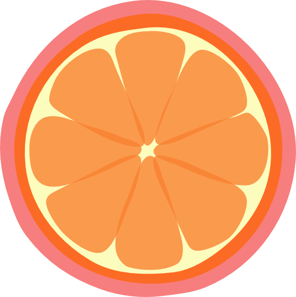 Coral Tangerine 2 Clip Art At Clker - Lime Icon (594x597)