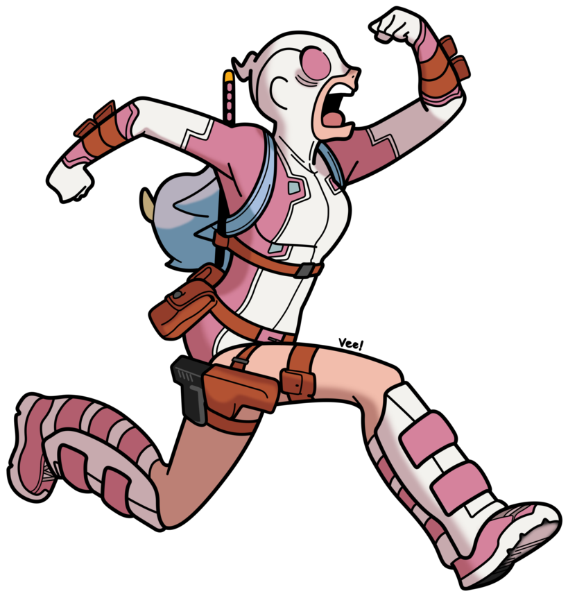Run Away By Greenwillow13 - Gwenpool (892x896)