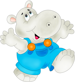 Babies Hipopotamo Baby Desenho 334x363 Png Clipart Download