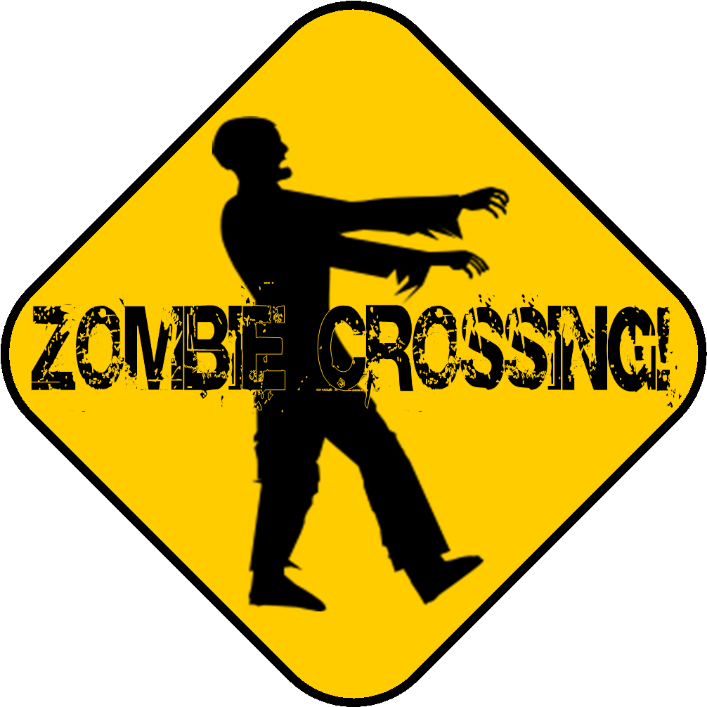 Zombie Clipart Kid Friendly - Street Signs Clip Art (1044x1043)