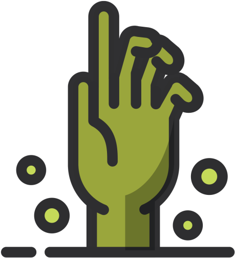 Zombie, Bone, Halloween, Tissue, Organ, Hand Icon - Illustration (512x512)