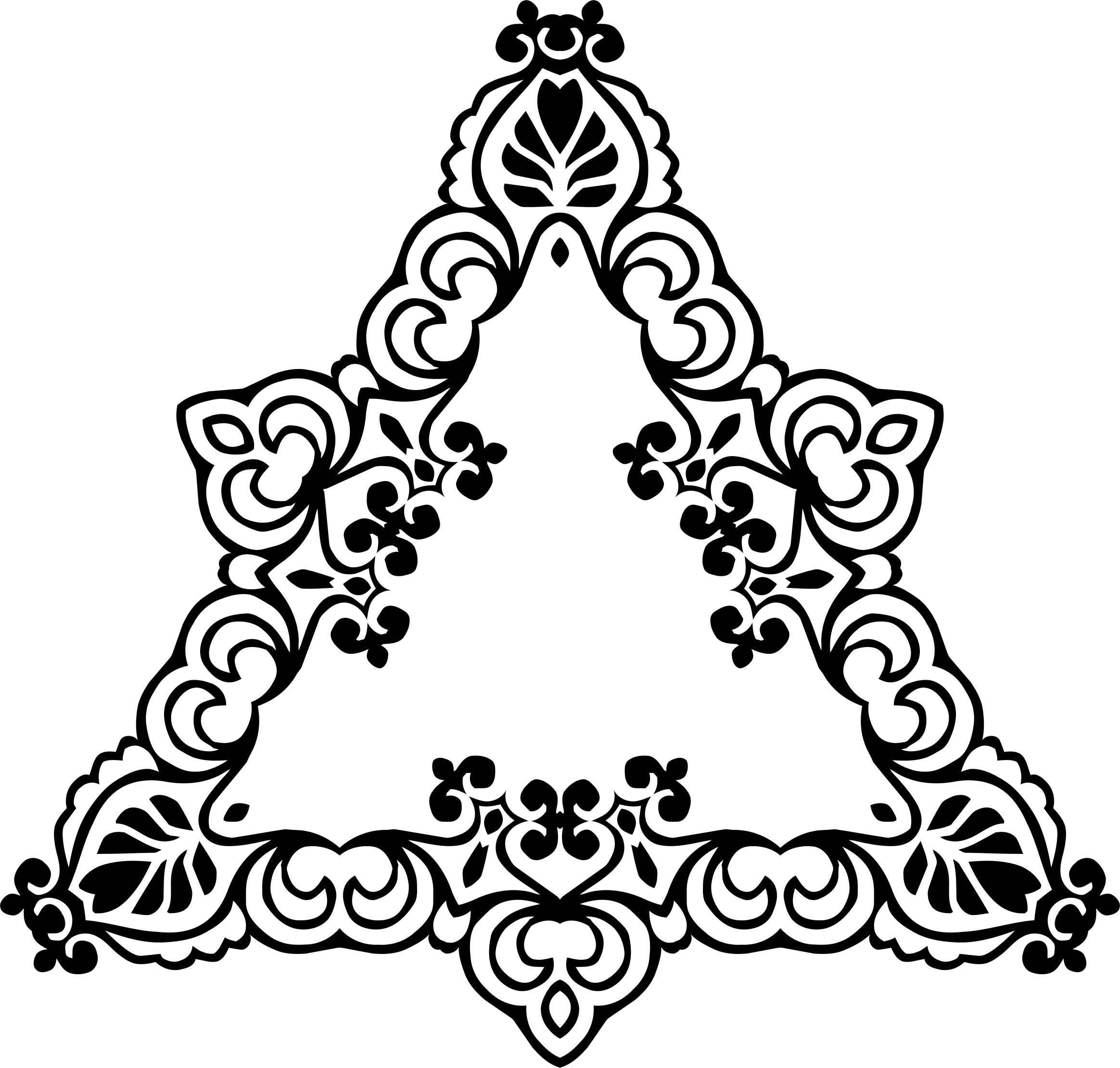 Vintage Frame Design Png - Decorative Design In Triangle (2328x2220)