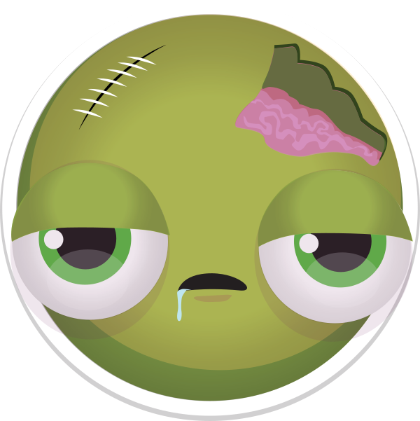 Stickerszombie New Halloween Stickers Viso Catalyst - Cartoon (600x601)