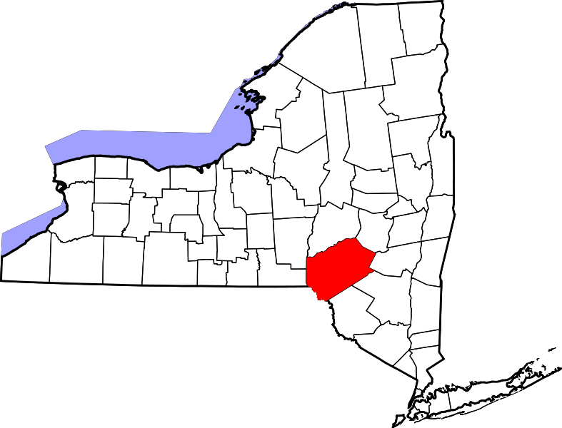 Map Of New York Highlighting Delaware County - Map Of New York (5374x4096)