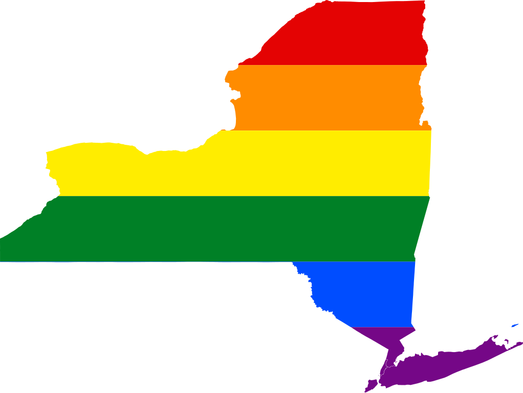 Lgbt Flag Map Of New York - Conservative Party Of New York (1022x768)