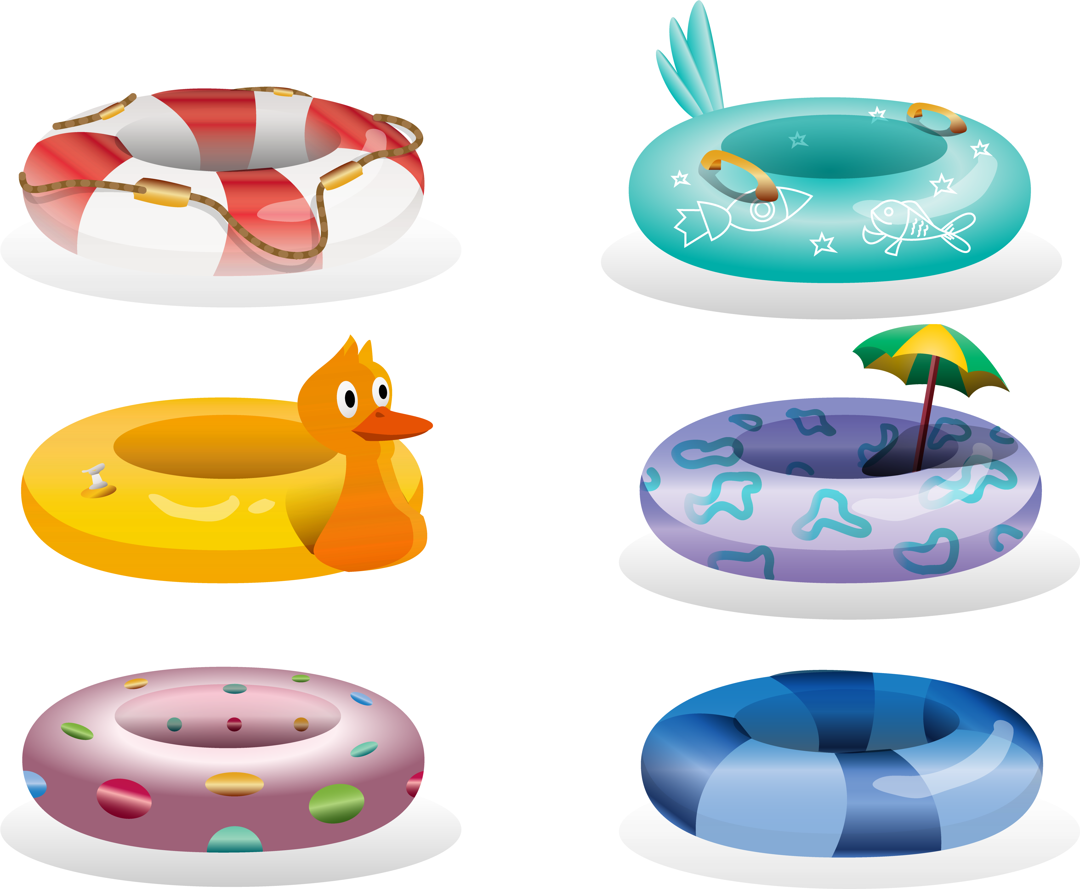 Cartoon Painting Swim Ring - Inflatable (4712x3754)
