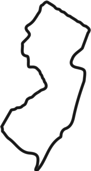 New Jersey Outline Rubber Stamp - New Jersey State Outline Tattoo (600x600)