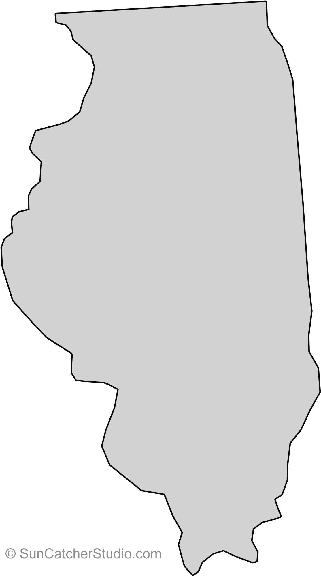 Indiana State Quilt Scroll Saw Pattern Outline Clip - Illinois (1232x2034)