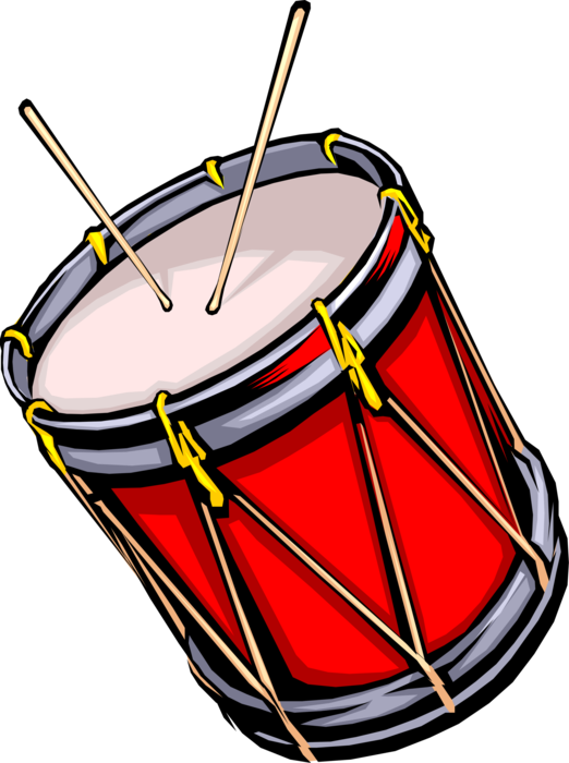 Vector Illustration Of Military Marching Drum With - American Revolutionary War Gif (522x700)