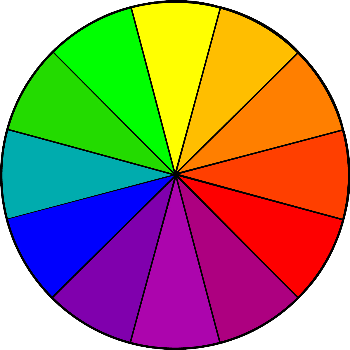 Course Clipart Rug - 6 Part Colour Wheel (1198x1200)