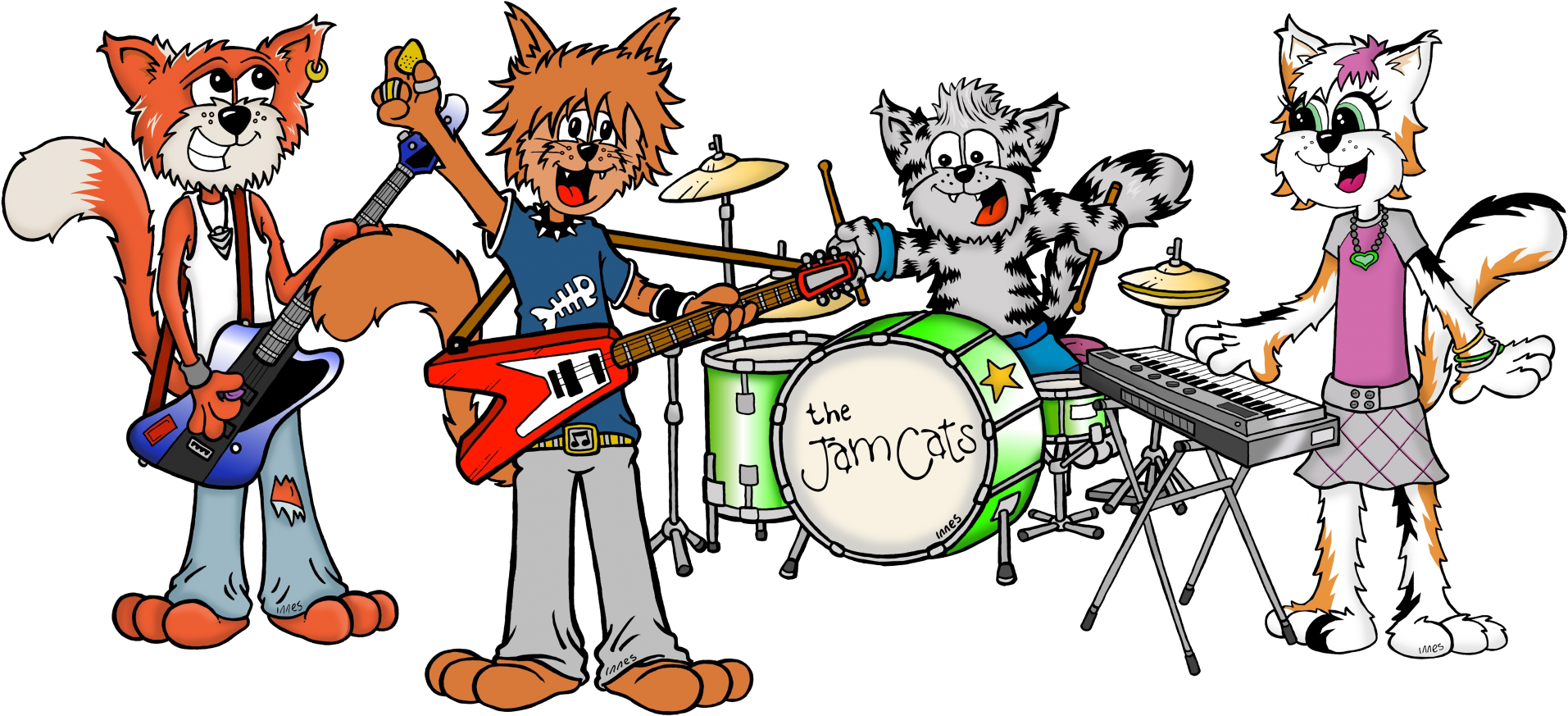 The Jam Cats Characters - Jam Cats Large Mug (1920x878)