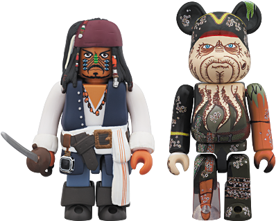 Kubrick Jack Sparrow Cannibal Eyes Version And Berbrick - Lego Pirates Of The Caribbean Blackbeard (450x450)