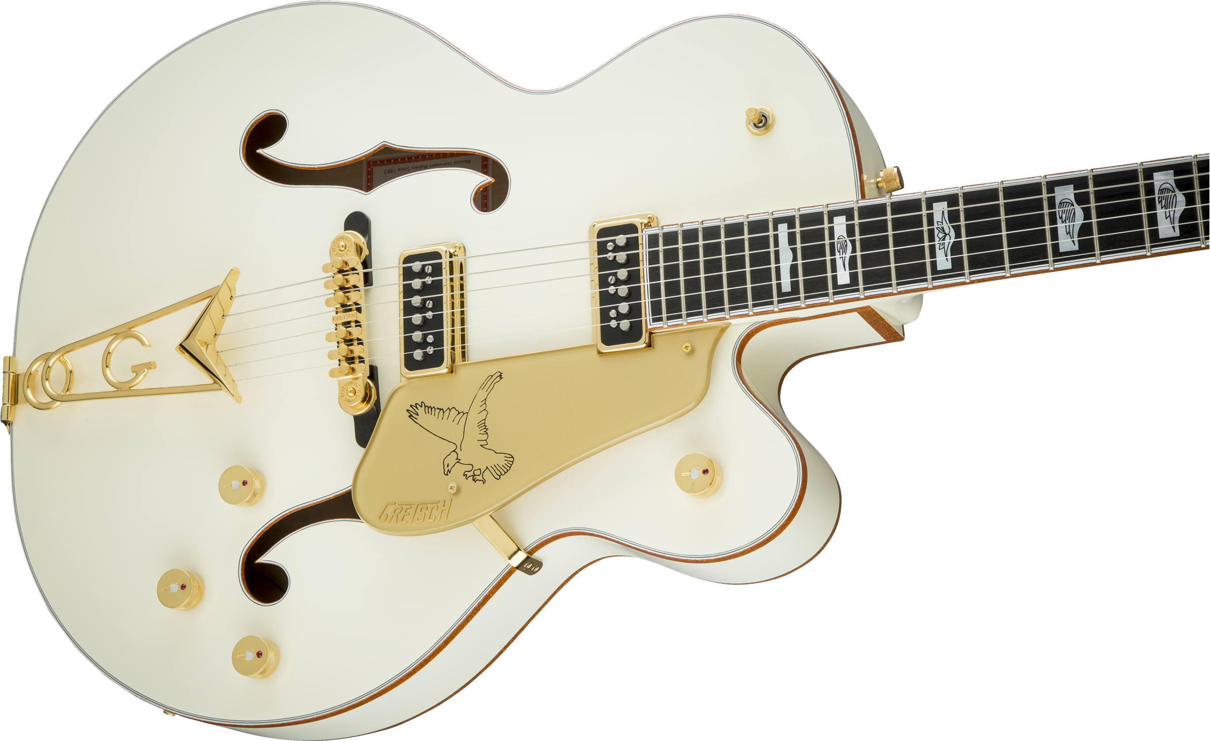 G6136-55 Vintage Select Edition '55 Falcon™ Hollow - Gretsch G6136 '55 Vintage Select White Falcon, Vintage (2400x1474)