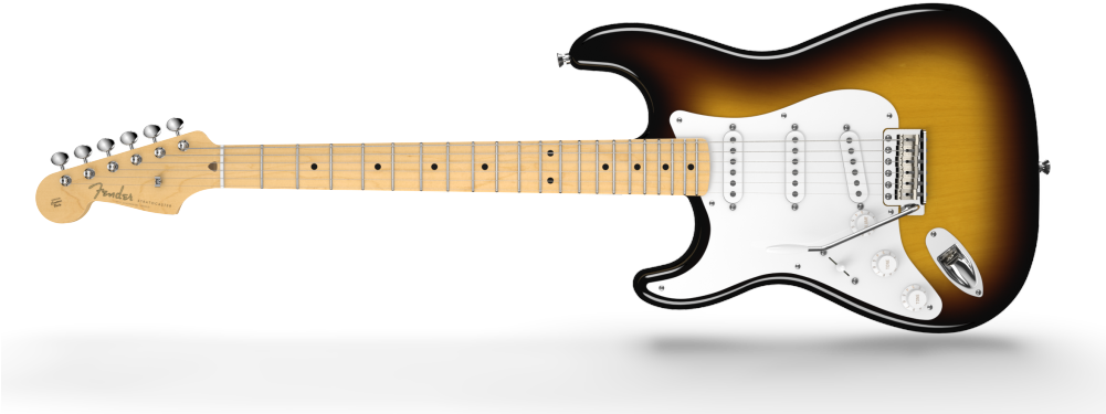 Fender American Vintage '56 Stratocaster - Sunburst Fender Stratocaster Black (1000x412)