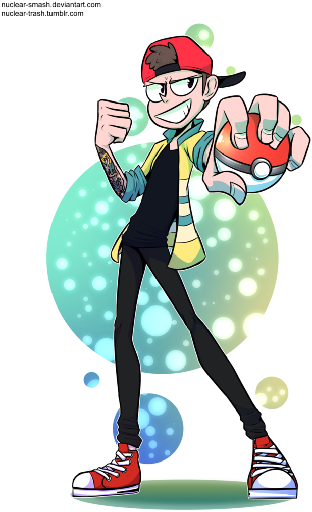 [com] Pokemon Trainer Jason By Nuclear-smash - Cartoon (777x1028)