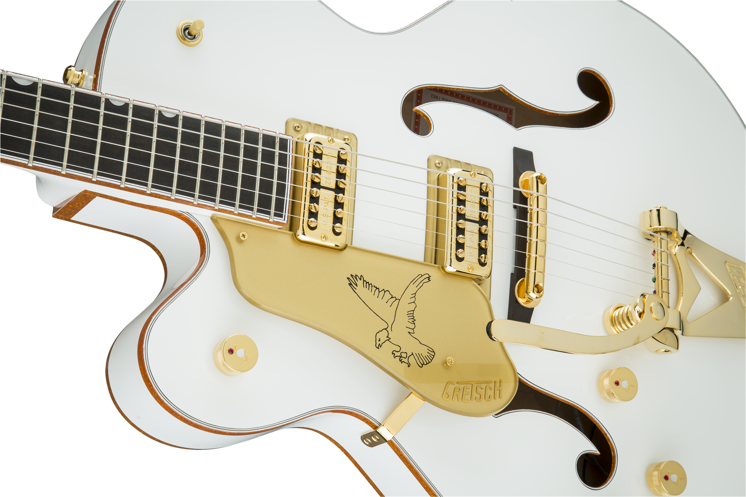 G6136tlh Wht Players Edition Falcon™ With Bigsby®, - Gretsch G6136t White Falcon Player's Edition Left Handed (2400x1602)