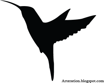 Humming Bird Silhouette - Bird Silhouette (400x300)