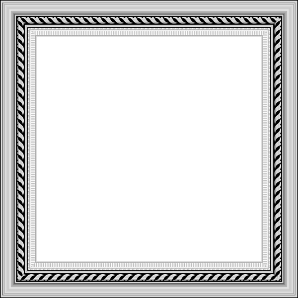 Transparent Silver Png Photo Frame - Silver Photo Frame Png (600x600)