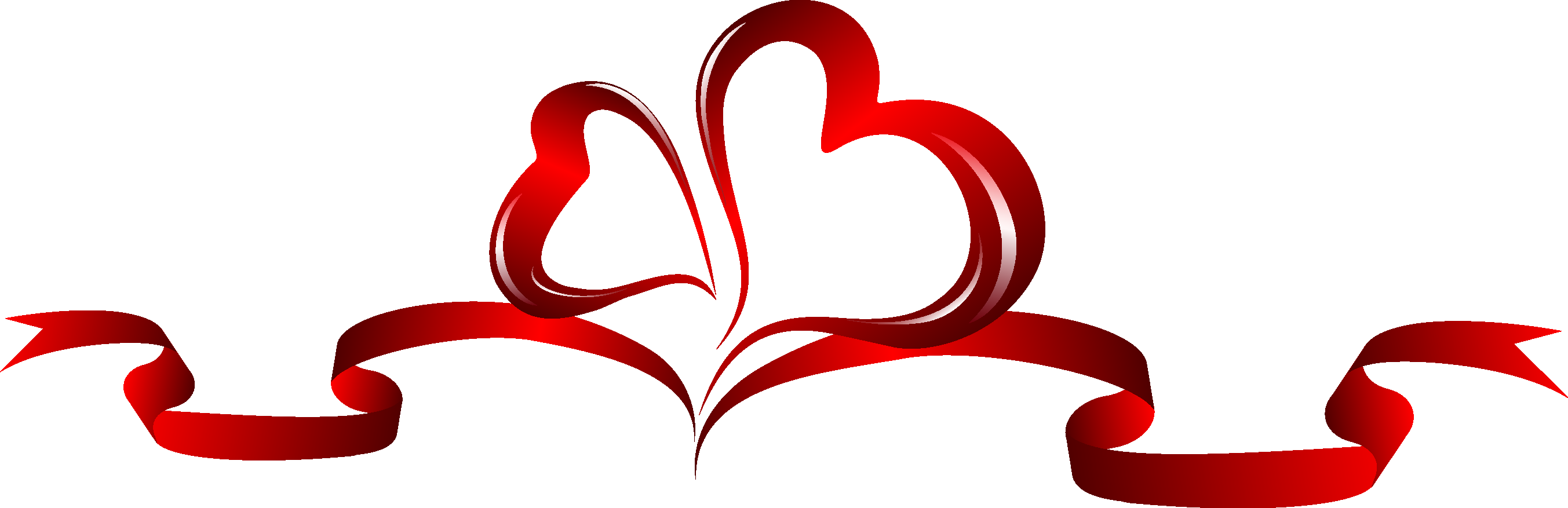 Ribbon, Heart - Ribbon (2706x877)