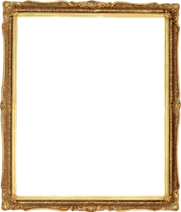 Frame Gold Png - Golden Frame Transparent Background (354x413)