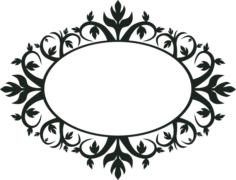 Oval Shape Clip Art Frames - Oval Ornament (982x750)