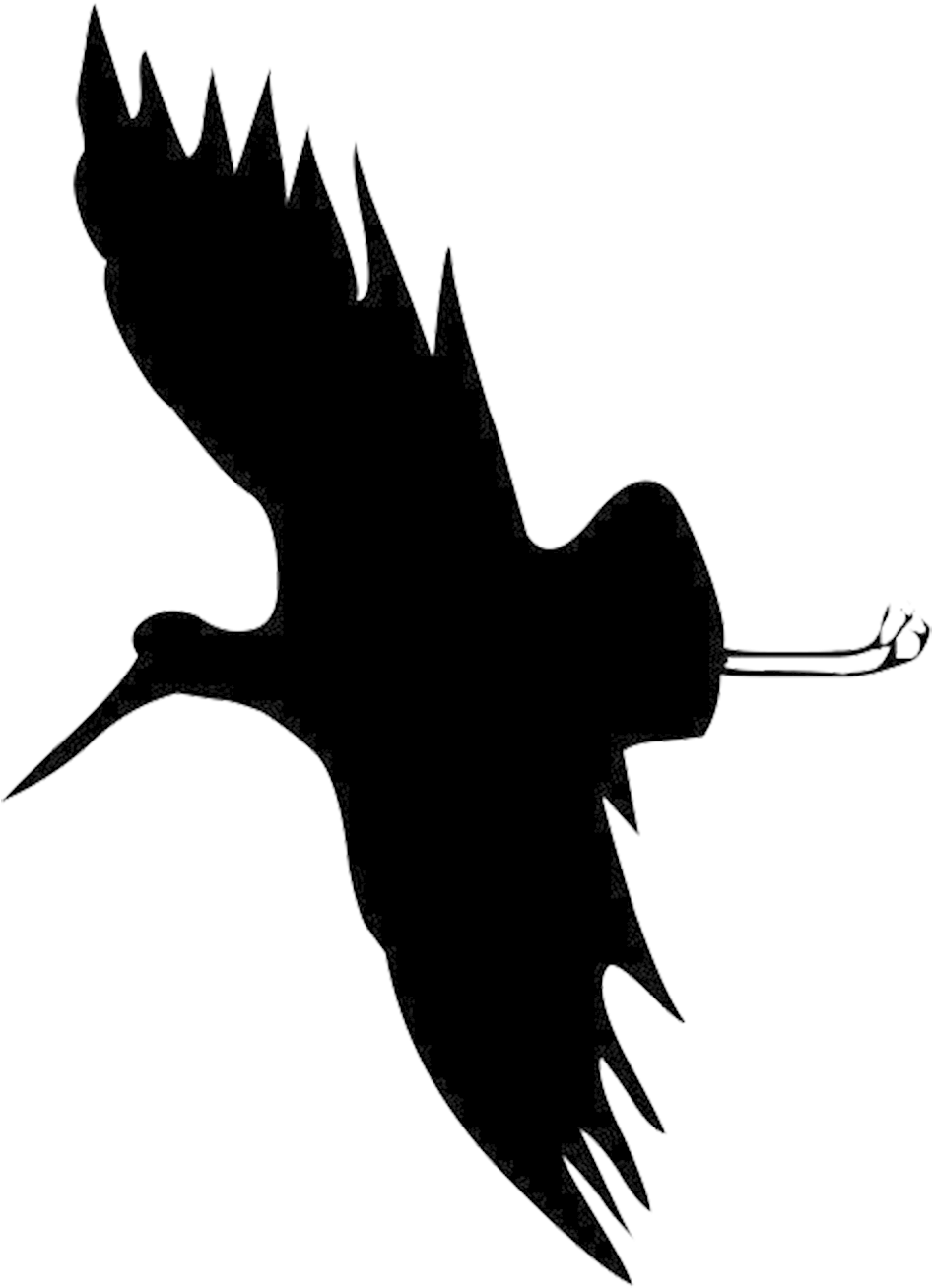 Flying Stor Silhouette, Flamingo Silhouette - Stork Silhouette Png (1019x1338)